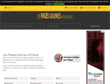 Tablet Screenshot of lespagesjaunesafrique.com